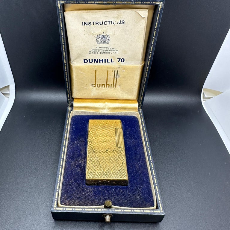 Dunhill 70 Feuerzeug Lighter Gold Komplett Überholt Garantie