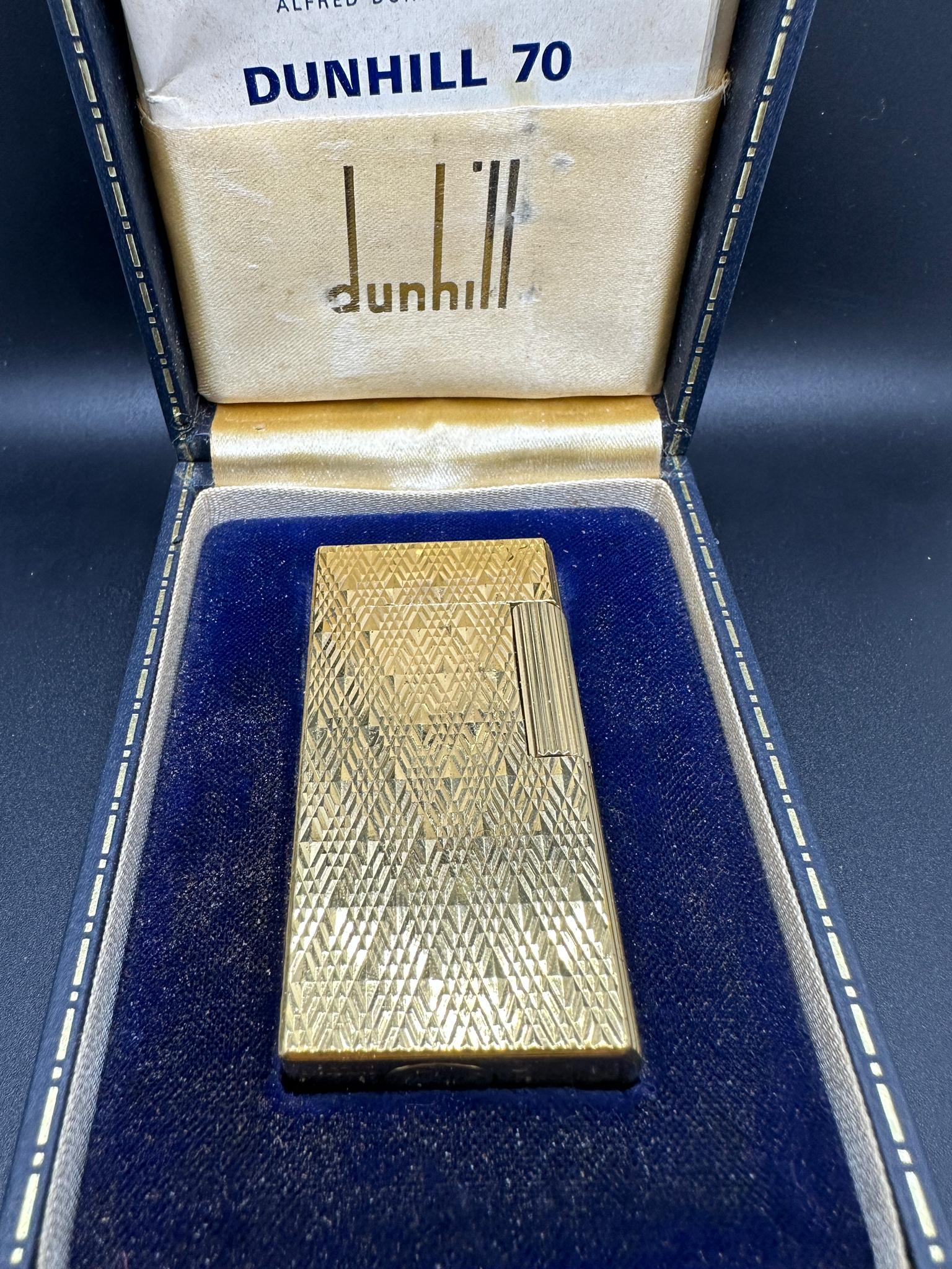 Beautiful Vintage Gold Platted 1960s Circa Dunhill Lighter  2
