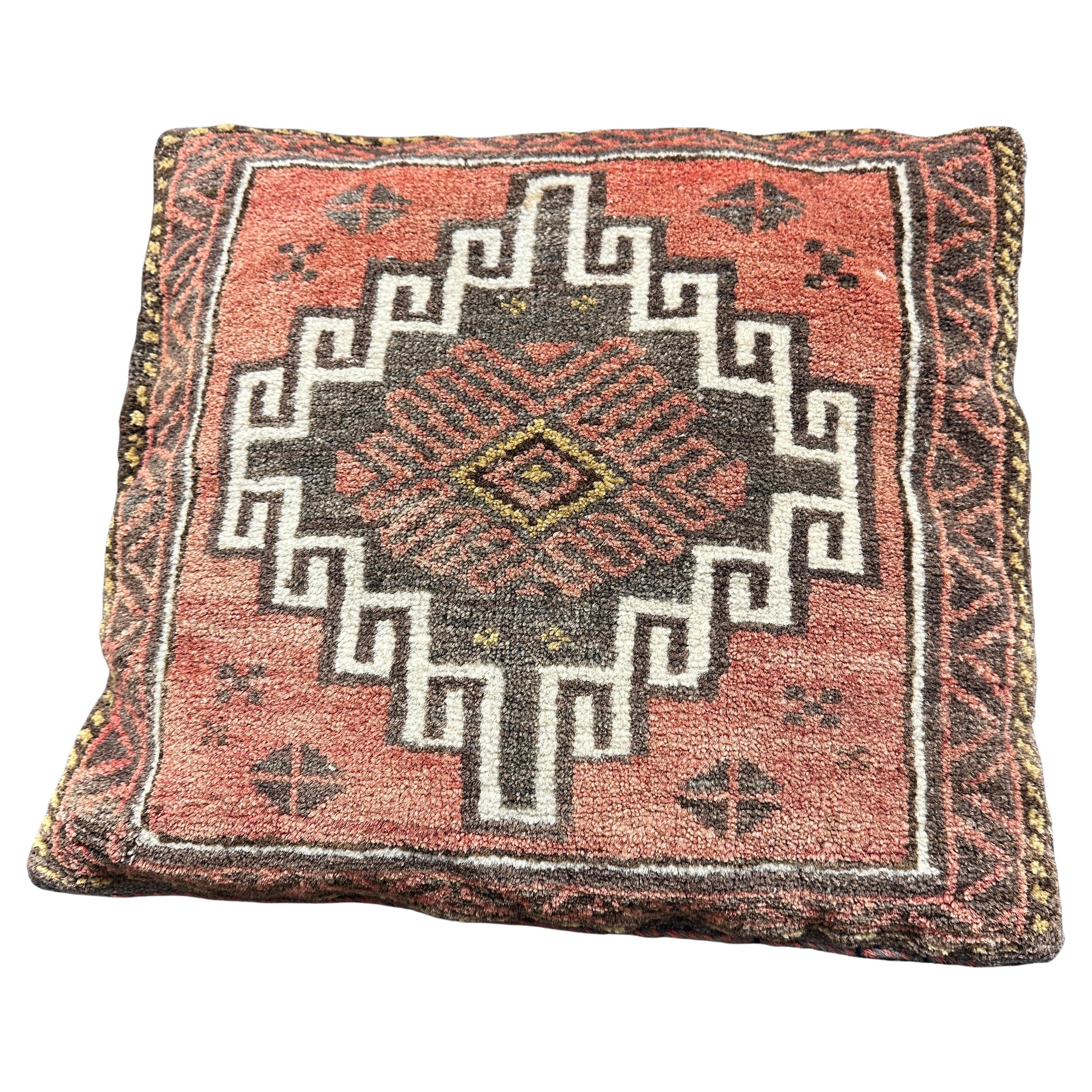 Beautiful Vintage Gypsy Oriental Embroidery Pillow Cushion, 1950s For Sale