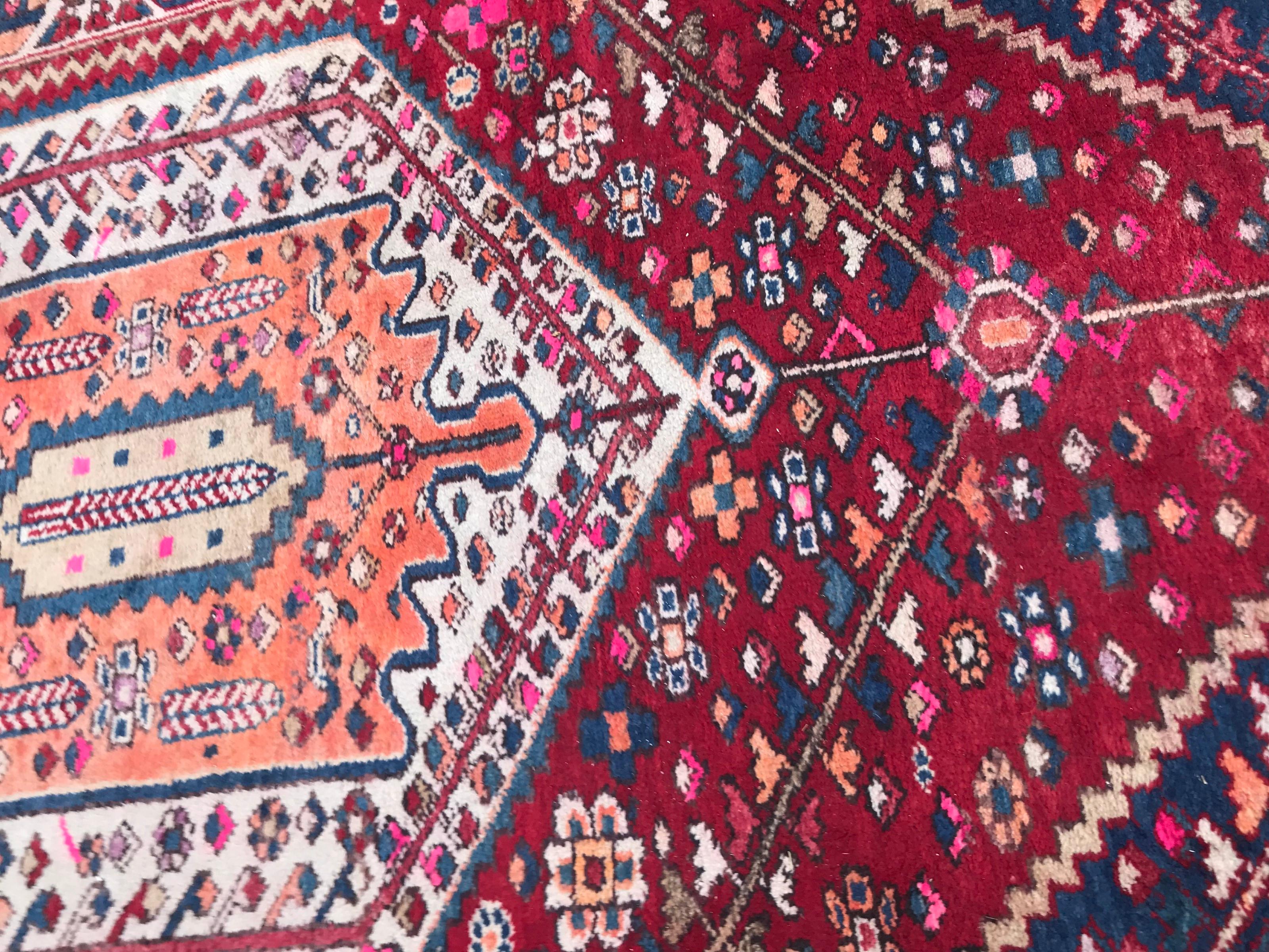 Tribal Beautiful Vintage Hamadan Rug