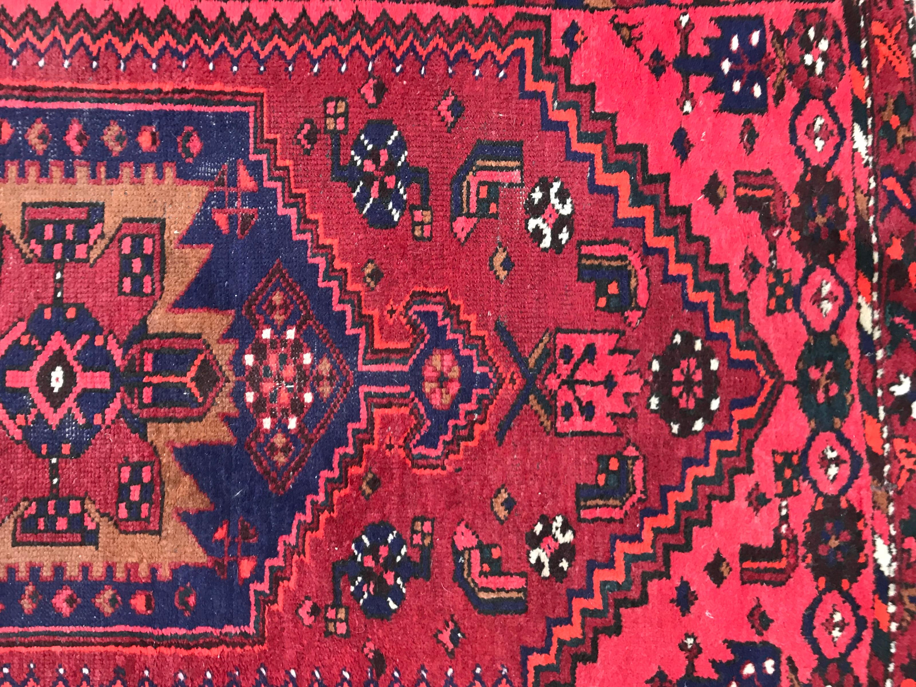 Tribal Bobyrug's Beautiful Vintage Hamadan Rug (tapis vintage de Hamadan) en vente
