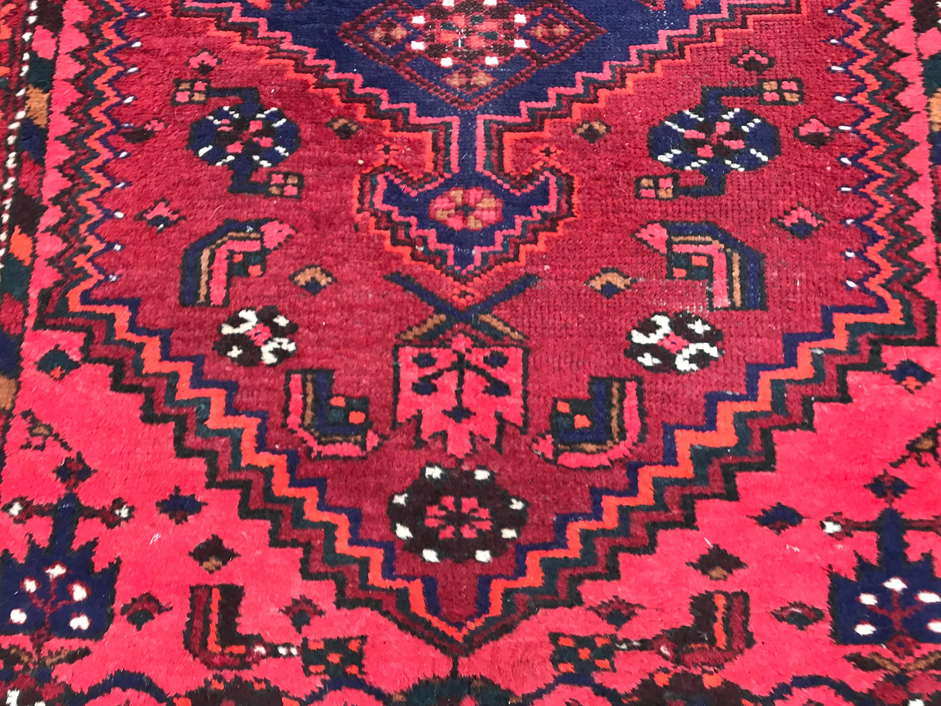 Turkish Bobyrug’s Beautiful Vintage Hamadan Rug For Sale