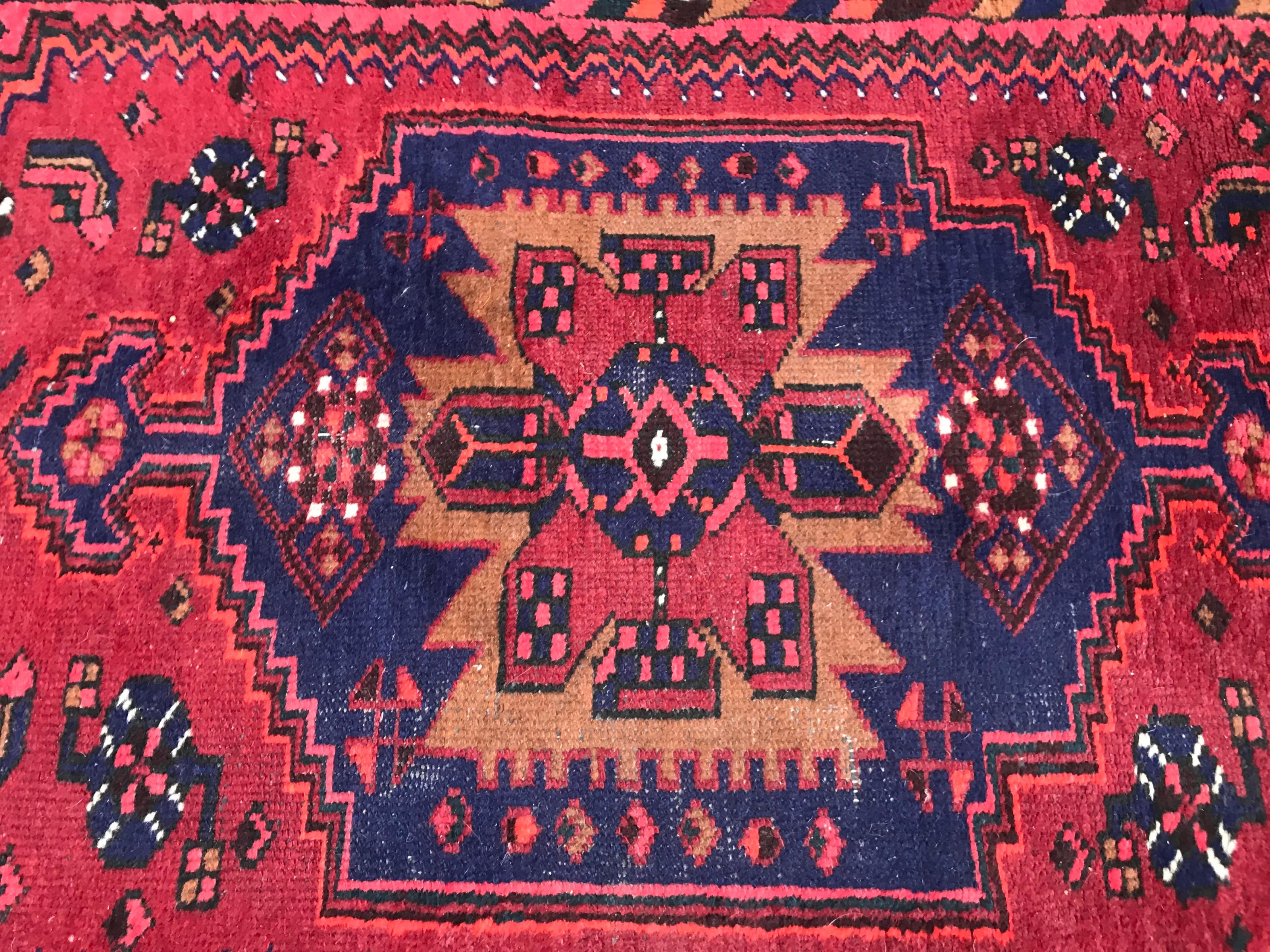 Bobyrug's Beautiful Vintage Hamadan Rug (tapis vintage de Hamadan) en vente 1