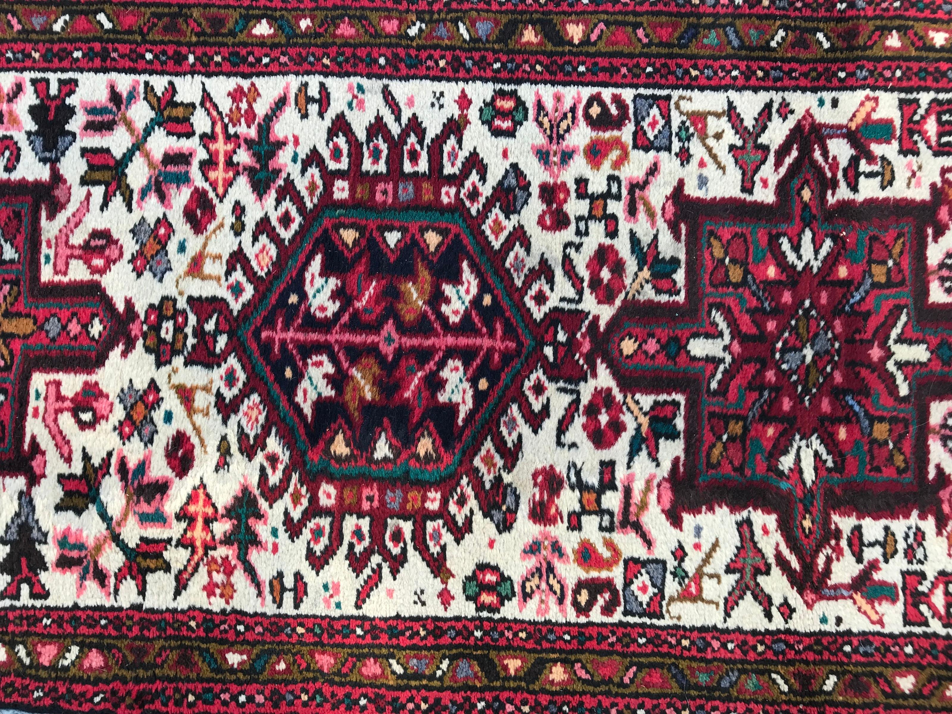 Central Asian Beautiful Vintage Hamadan Runner For Sale