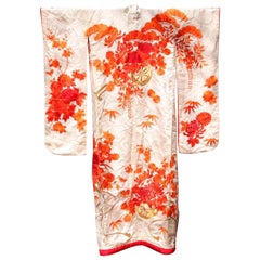 Schöner japanischer Zeremonien-Kimono Uchikake, vintage