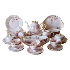 Beautiful Vintage Jean Haviland Porcelain Tea Luncheon Service, France, 1960s