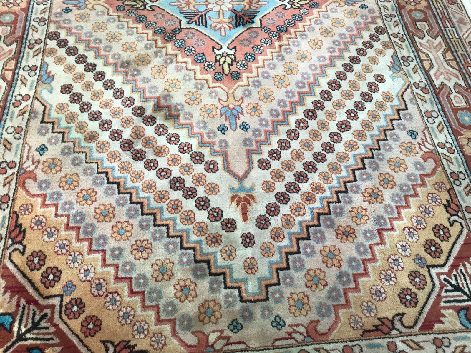 Cotton Bobyrug’s Beautiful Vintage Khotan Sinkiang Rug For Sale