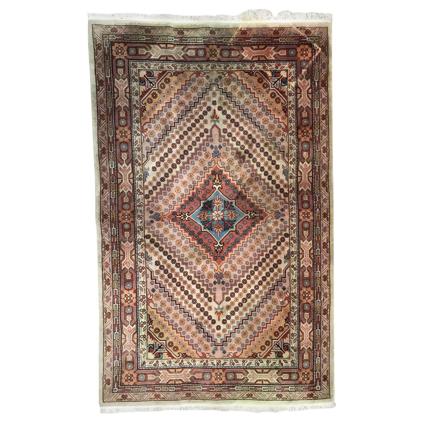 Bobyrug’s Beautiful Vintage Khotan Sinkiang Rug For Sale