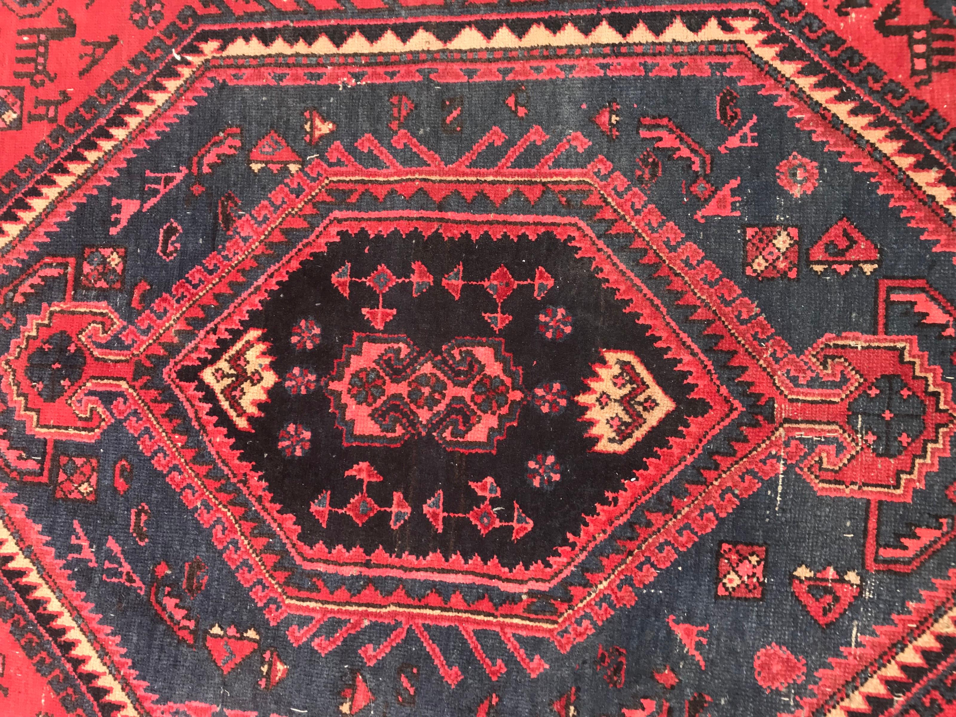 Turkish Beautiful Vintage Kurdish Rug