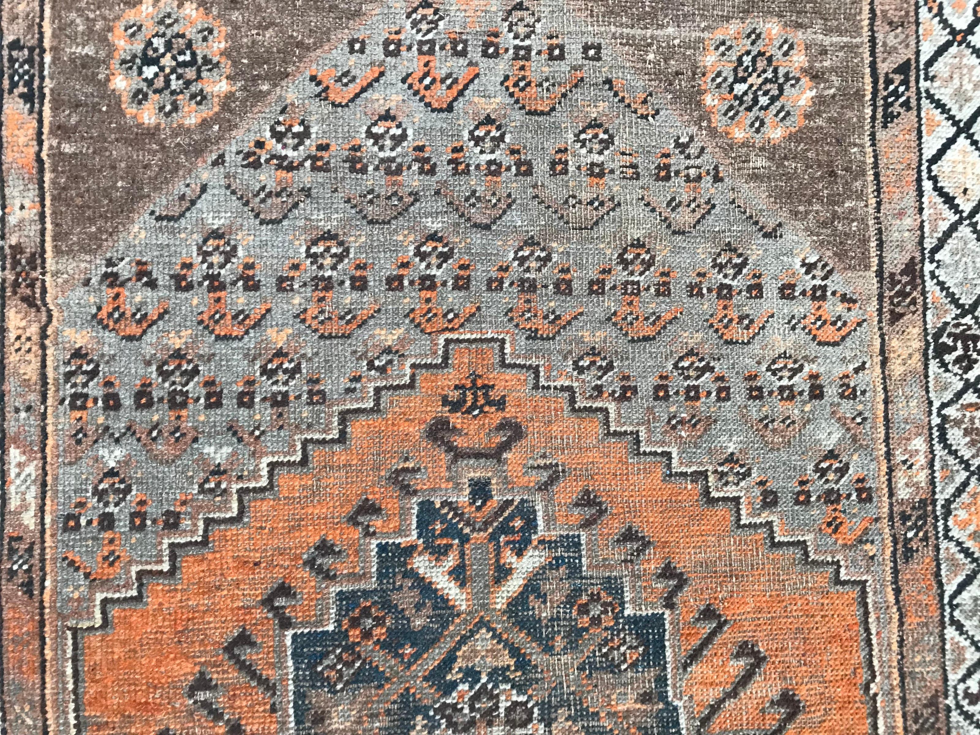 Turkish Beautiful Vintage Kurdish Rug For Sale