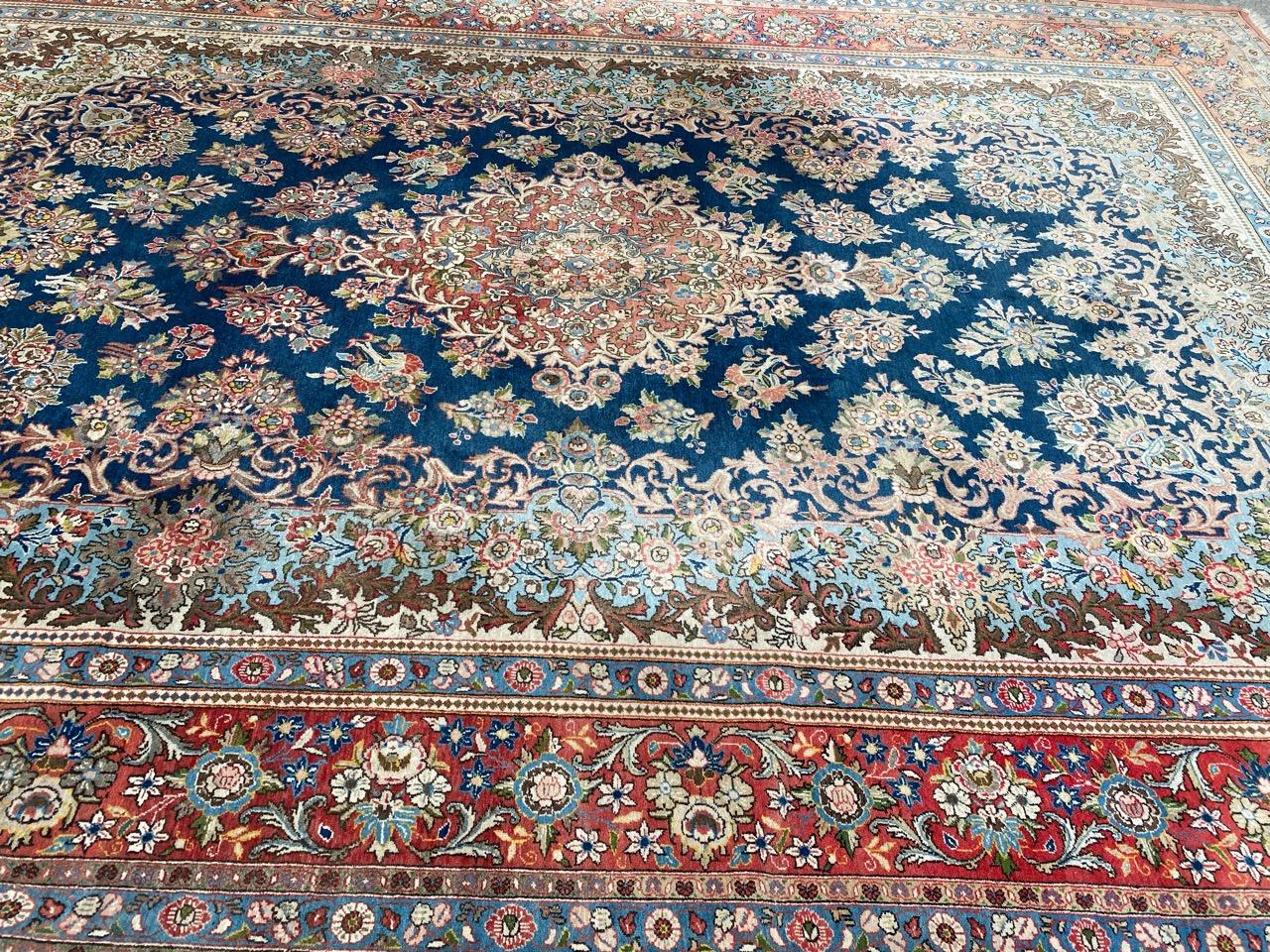 Schöner großer Qom-Teppich im Vintage-Stil im Angebot 9