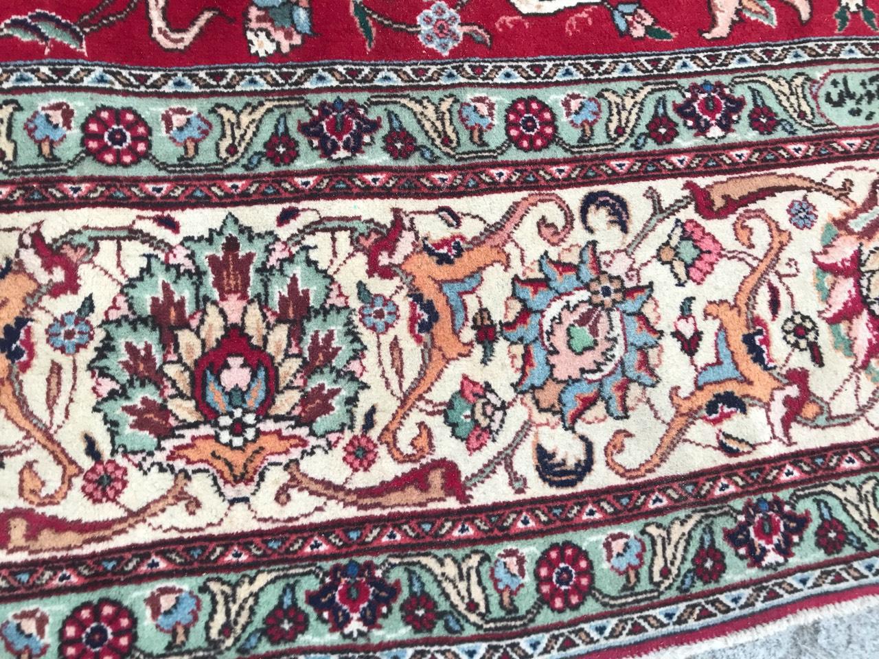 Asian Beautiful Vintage Large Tabriz Rug For Sale