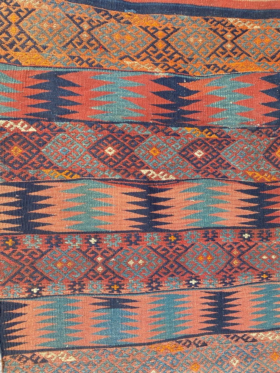 Tribal Beautiful Vintage Long Turkish Kilim