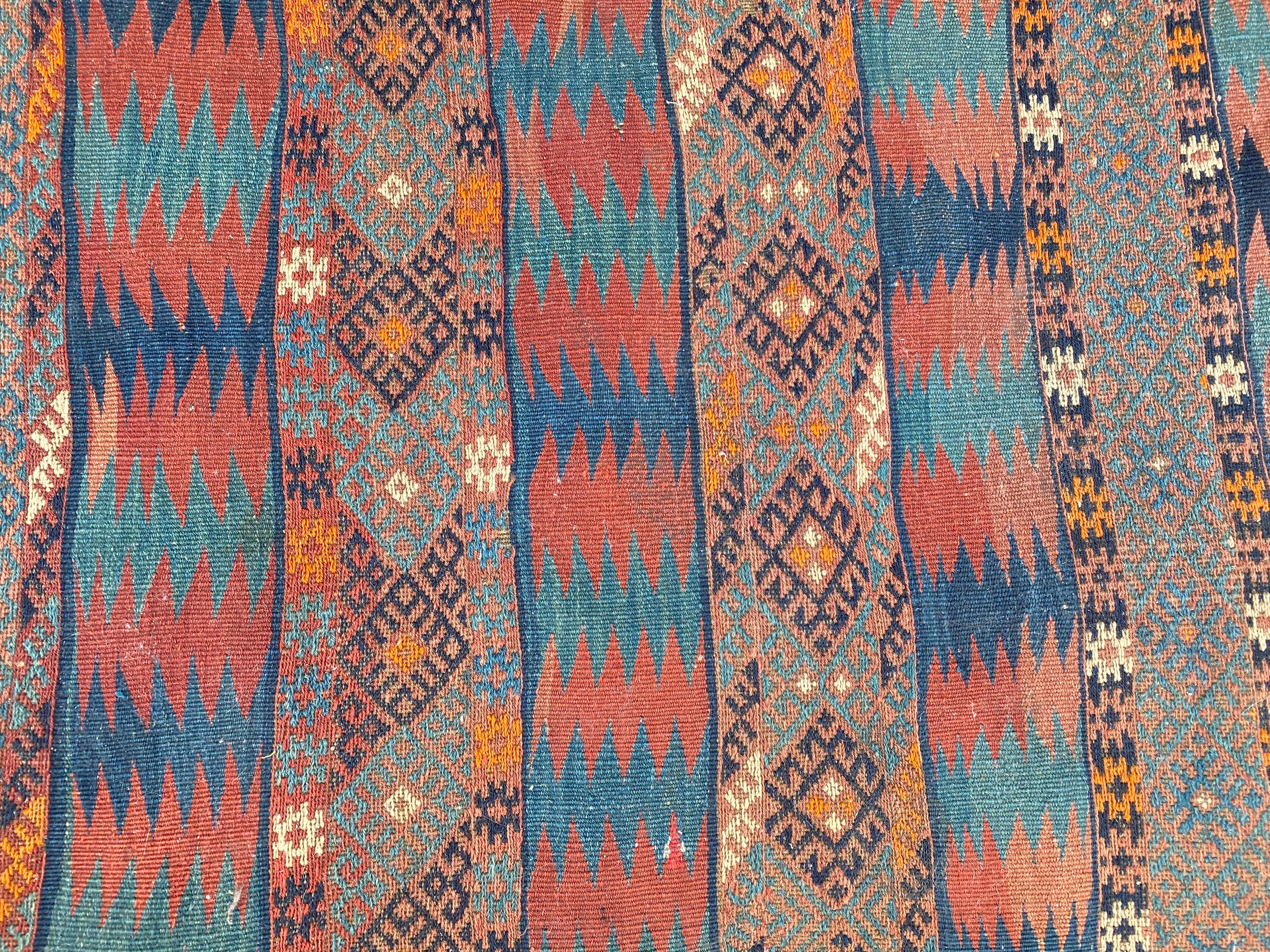 Tribal Beautiful Vintage Long Turkish Kilim