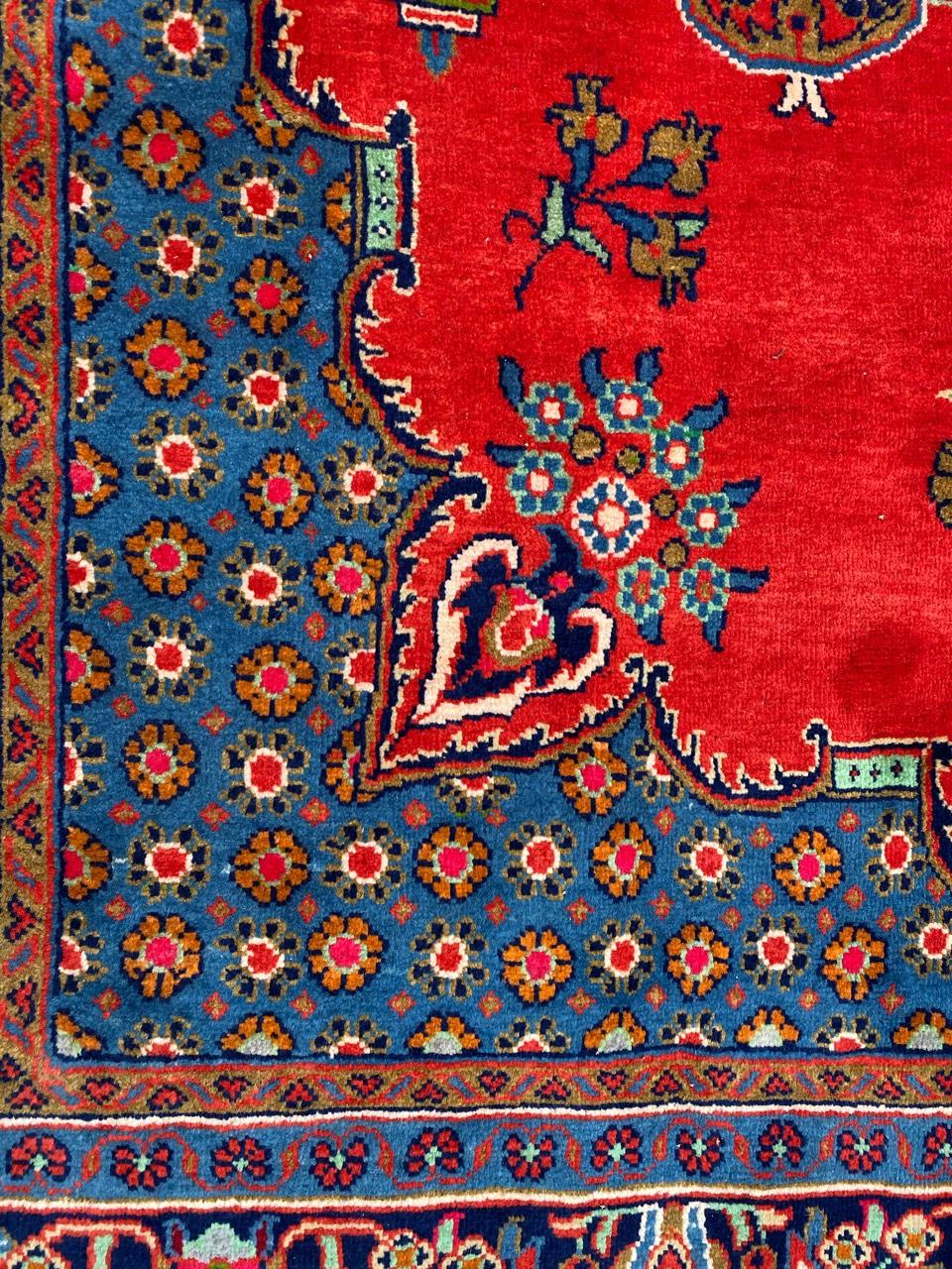 Noué à la main Le magnifique tapis Vintage Mahal de Bobyrug en vente