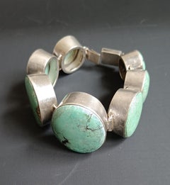 Beautiful Vintage Mexican  Silver Modernist Bracelet