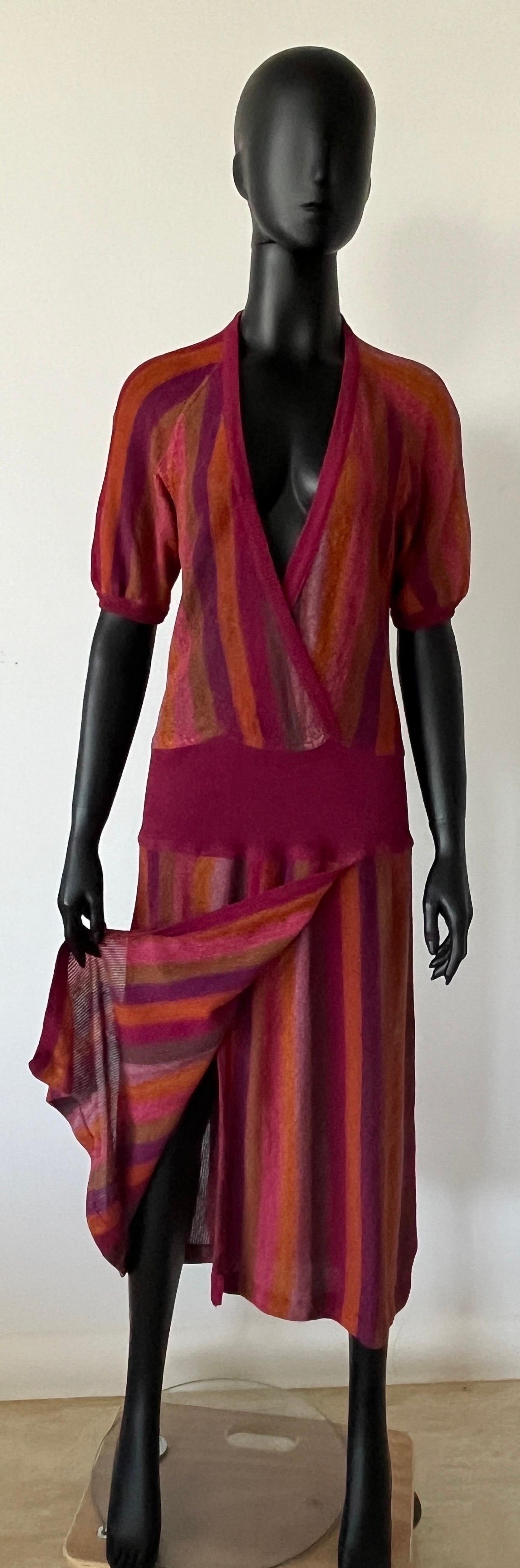Beautiful Vintage MISSONI striped Dress For Sale 6