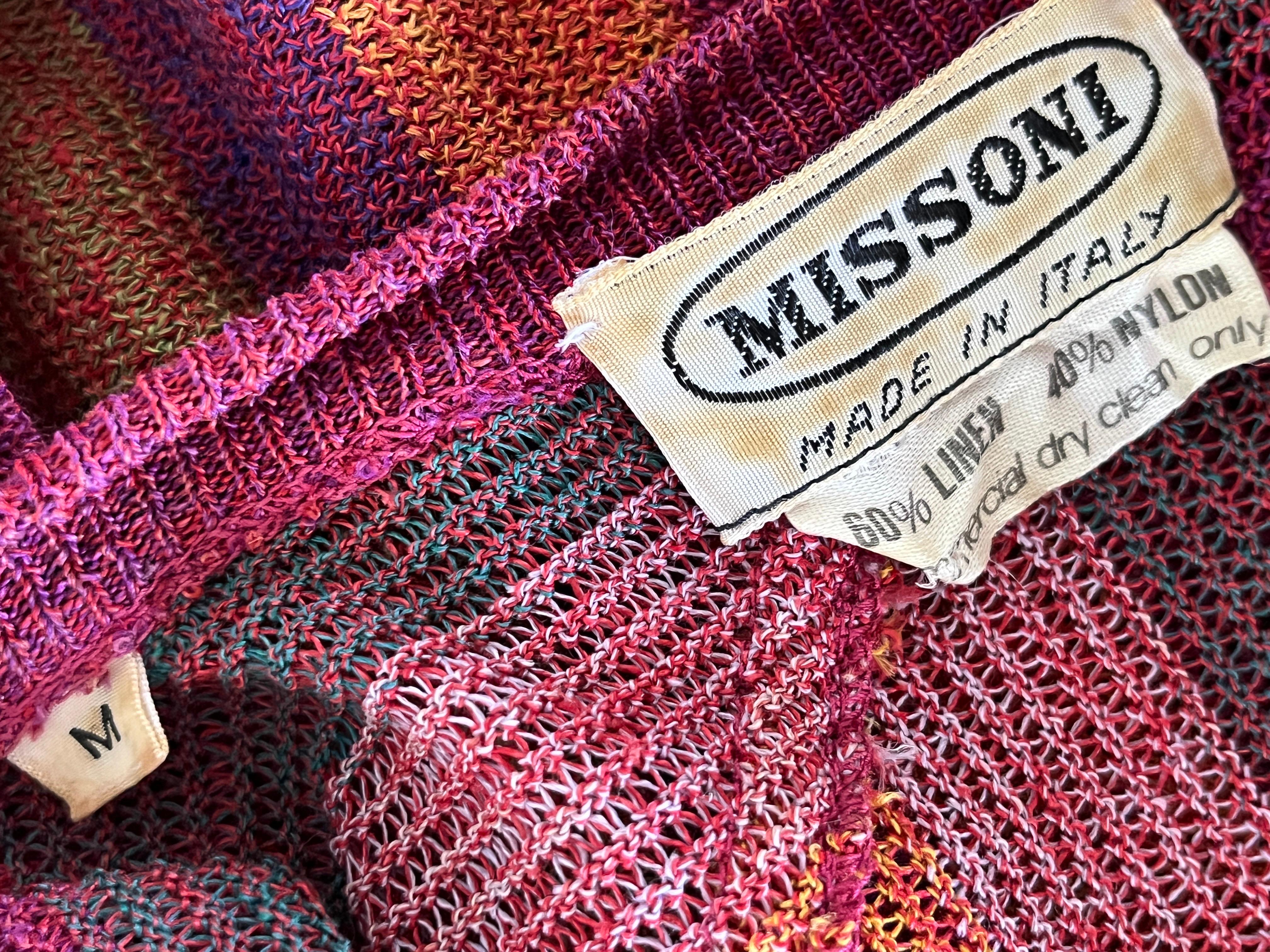 Beautiful Vintage MISSONI striped Dress For Sale 11