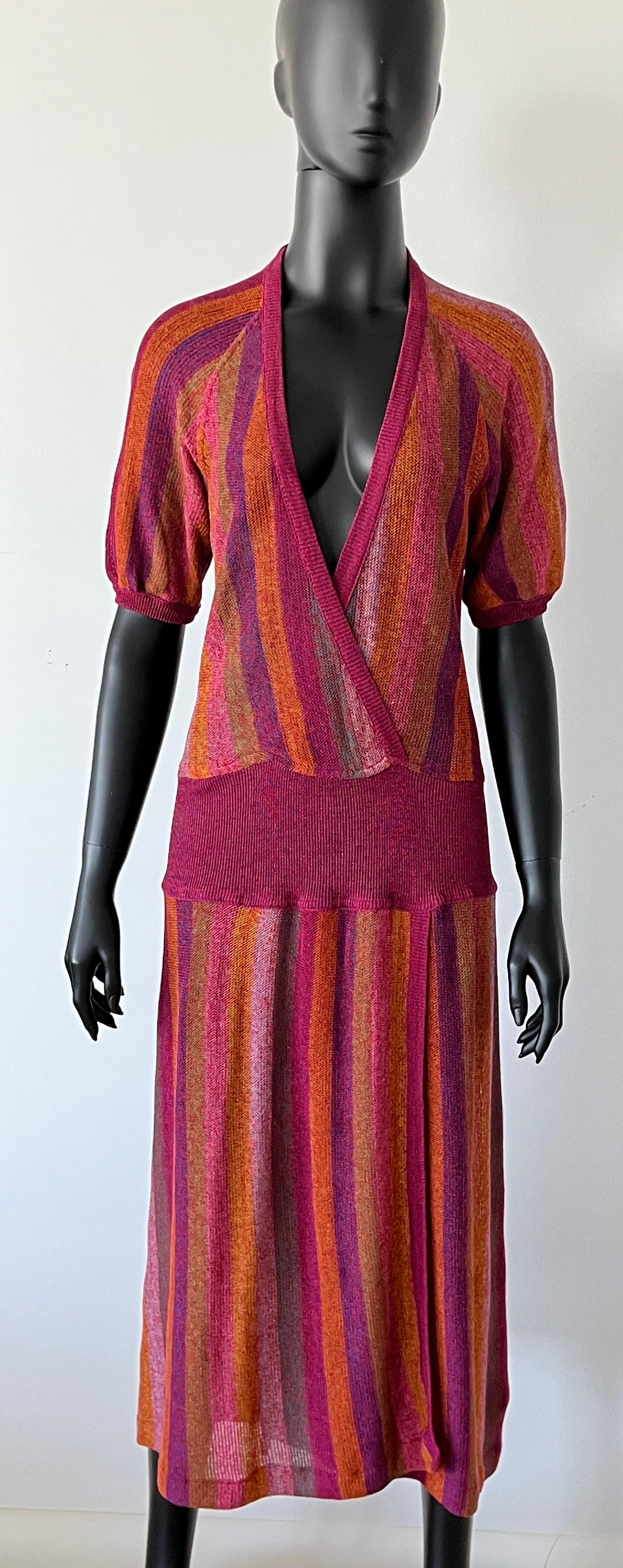 Beautiful Vintage MISSONI striped Dress For Sale 12