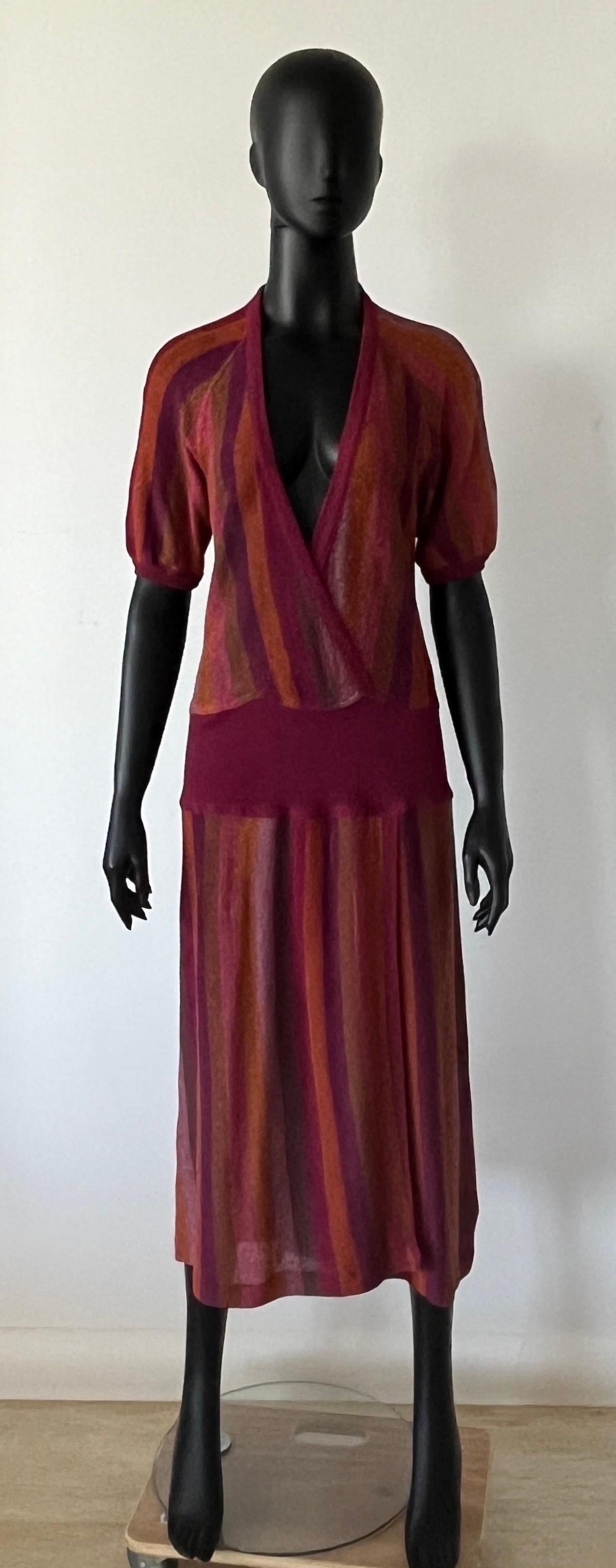 VINTAGE MISSONI

Beautiful Vintage MISSONI striped Dress

MULTI COLOURED KNIT

MADE IN ITALY

SIZE SMALL -MEDIUM.

GOOD CONDITION. CONSISTENT WITH AGE AND DOES HAVE SOME SLIGHT DISCOLOURATION TO LABEL.

Missoni is an Italian luxury fashion house