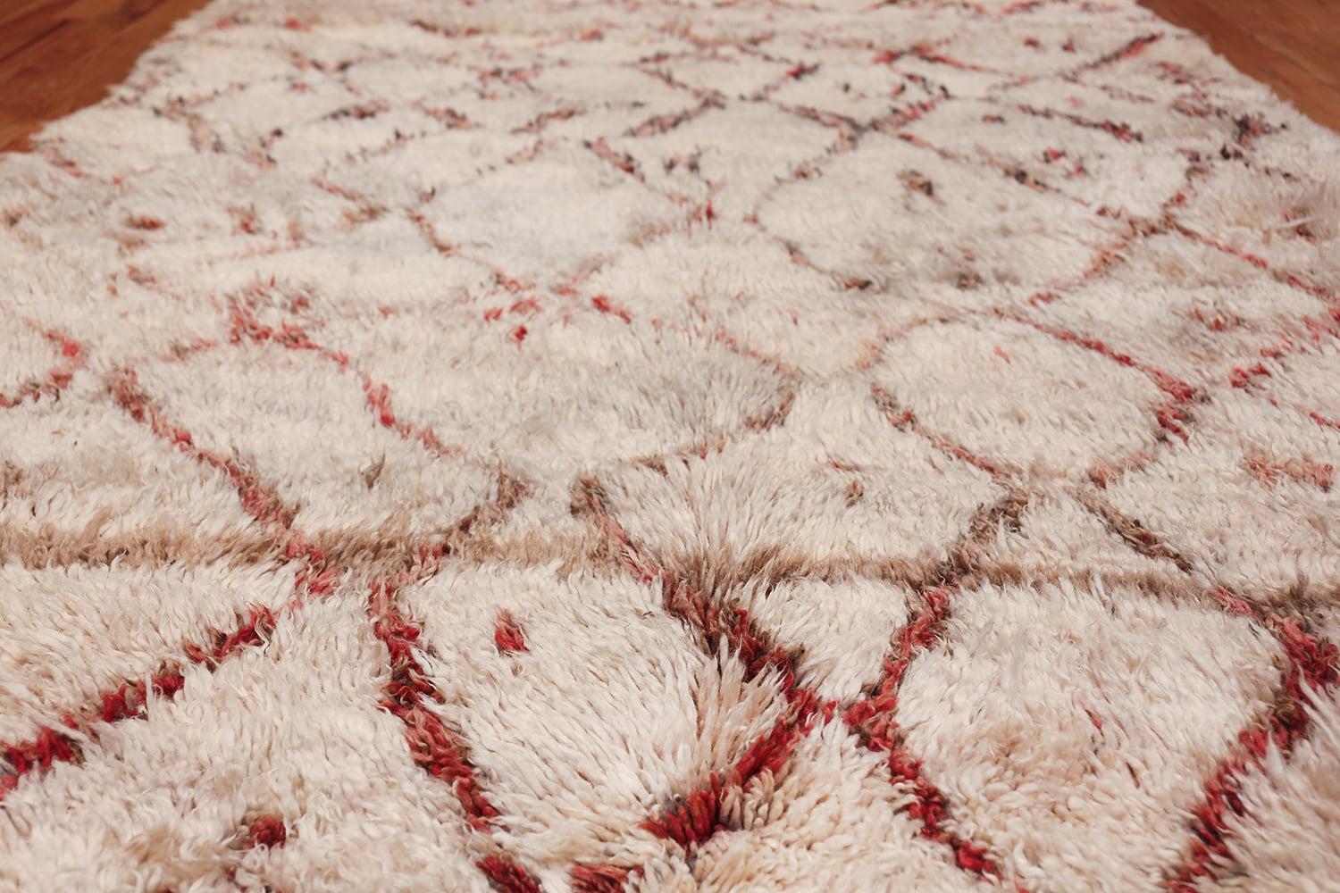 Hand-Knotted Nazmiyal Collection Vintage Moroccan Rug.6 ft 2 in x 10 ft 5 in For Sale