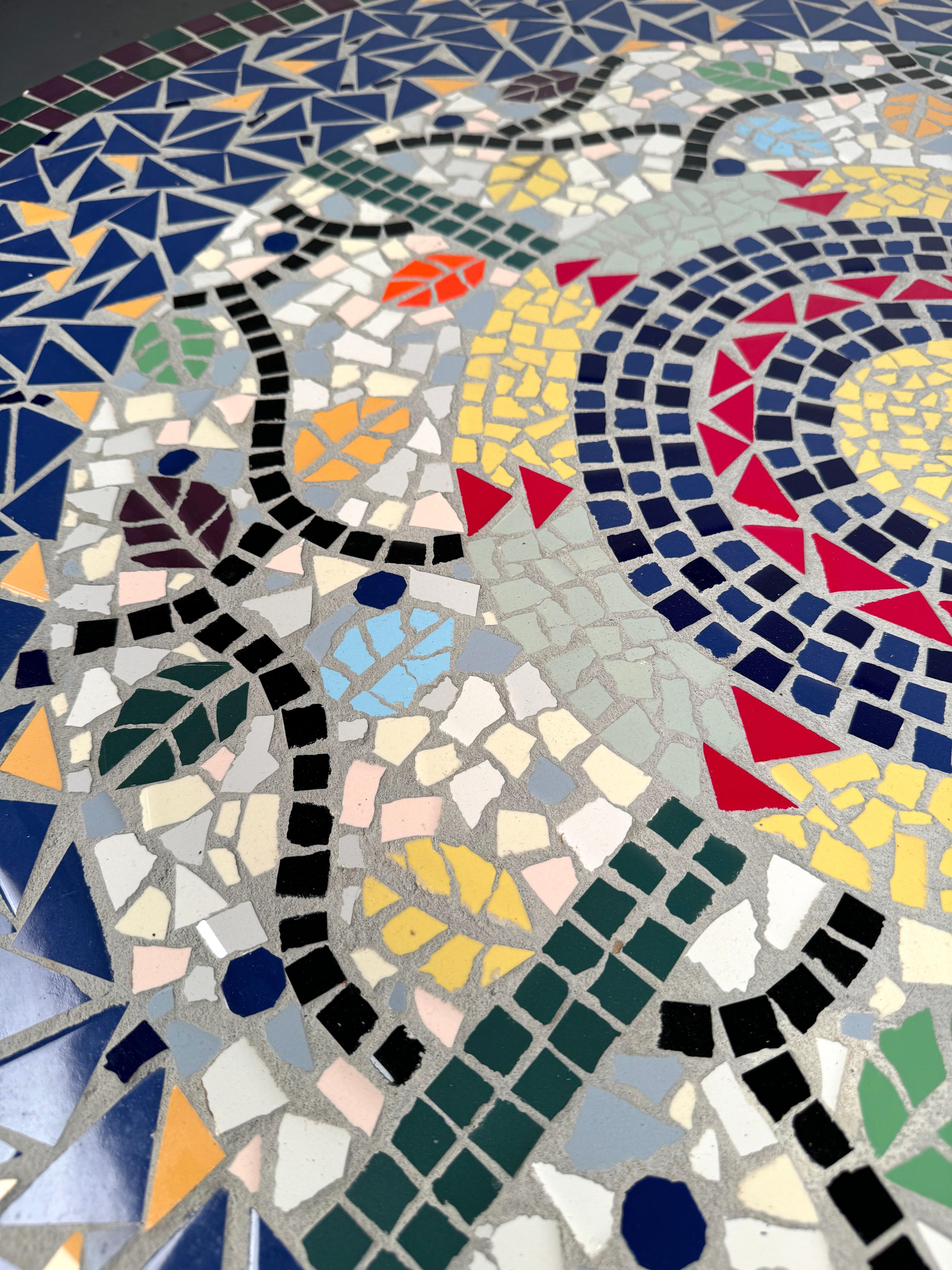 Magnifique table basse vintage à carreaux de mosaïque  par Baker Furniture en vente 2