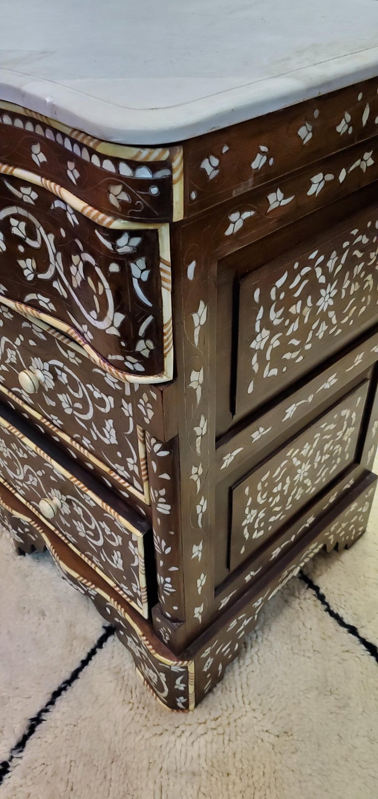 Beautiful Middle East Vintage Mother Of Pearl Cabinet At 1stdibs