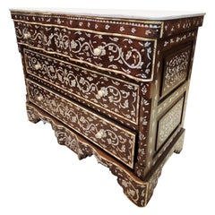 Beautiful Middle East Vintage Mother of Pearl Cabinet 