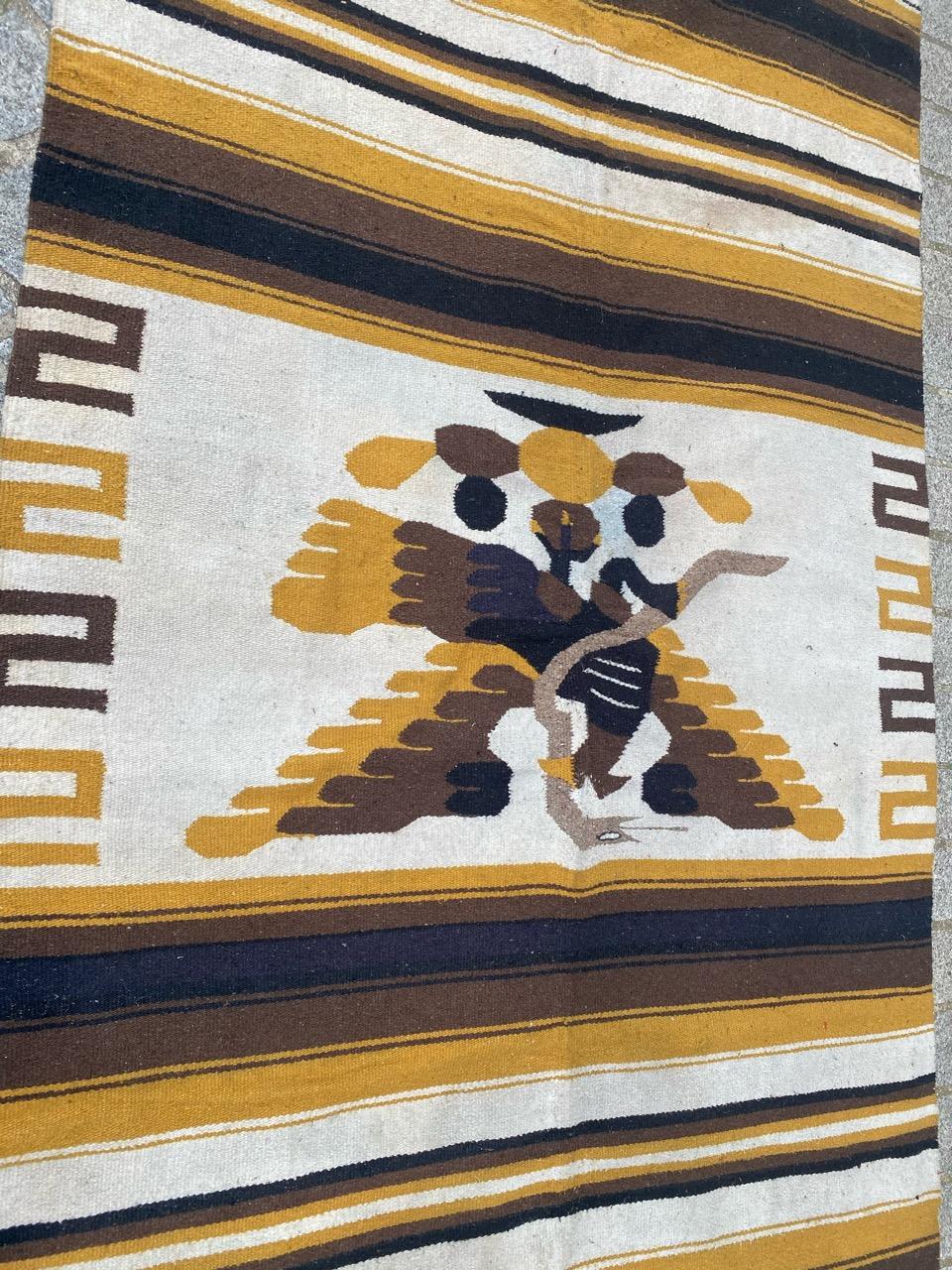 Hand-Woven Bobyrug’s Beautiful Vintage Navajo Tapestry For Sale