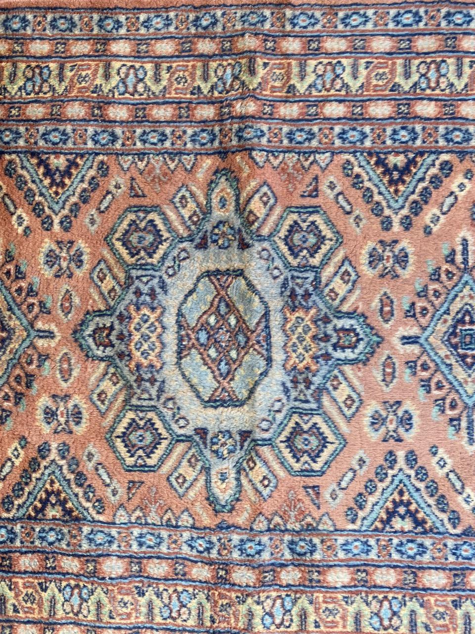 Tribal Bobyrug’s Beautiful Vintage Pakistani Rug For Sale