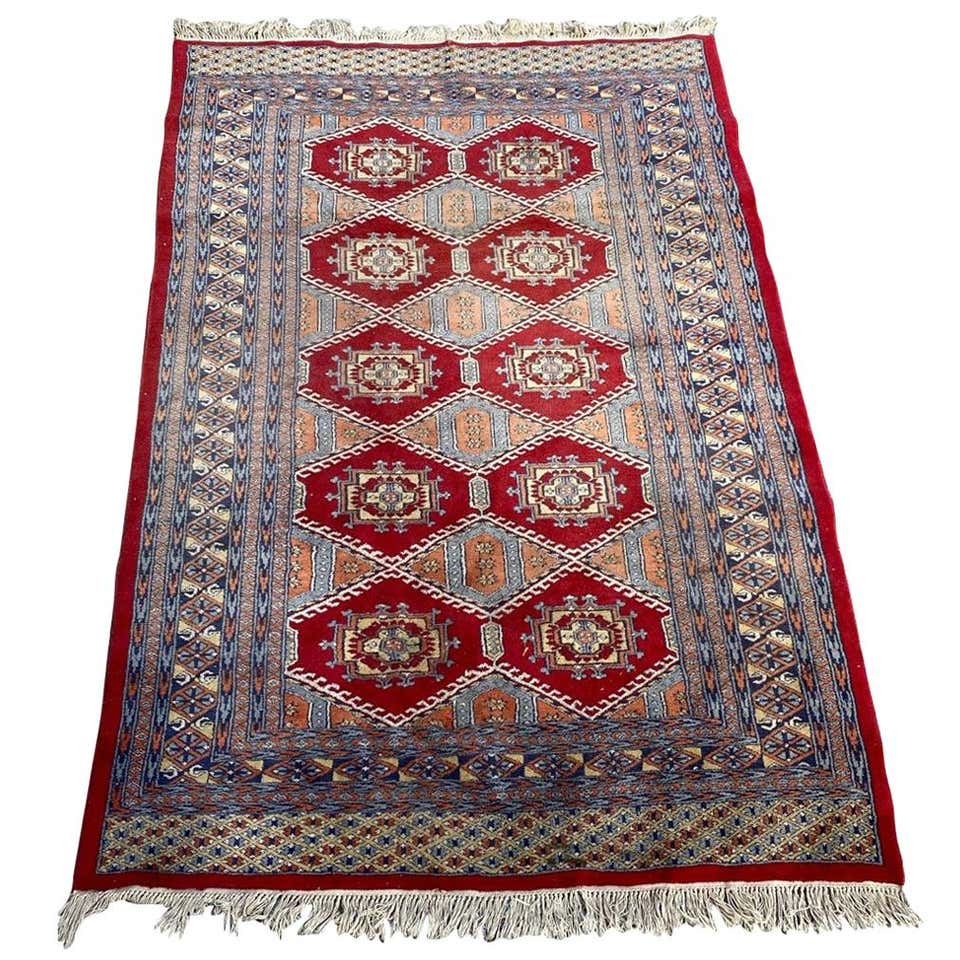 Traditional Pakistani Brown Square Rug For Sale at 1stDibs