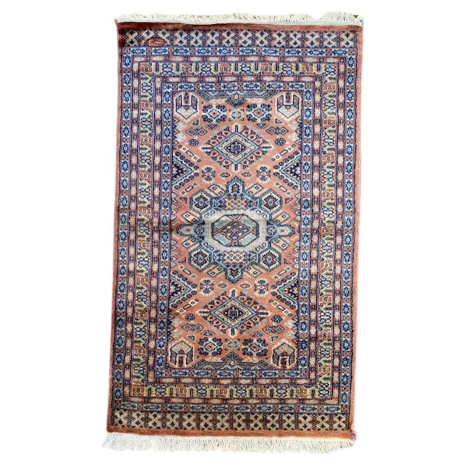 Color Pakistani Rug Traditional Pakistani Brown Square Rug For Sale at 1stDibs