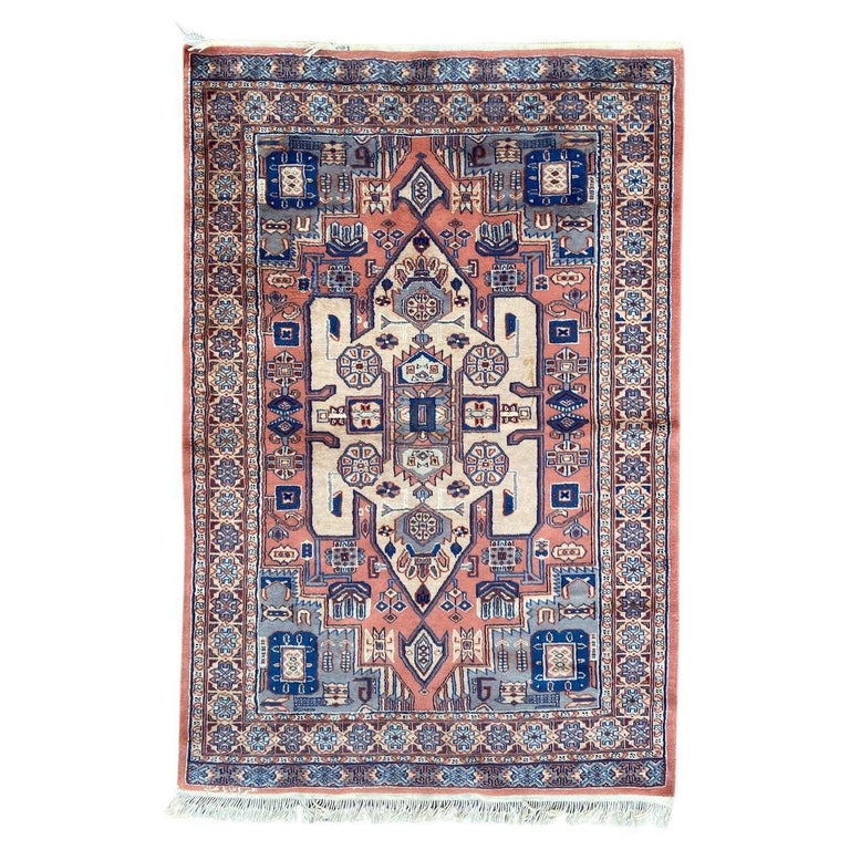 Color Pakistani Rug Beautiful Vintage Pakistani Rug For Sale at 1stDibs