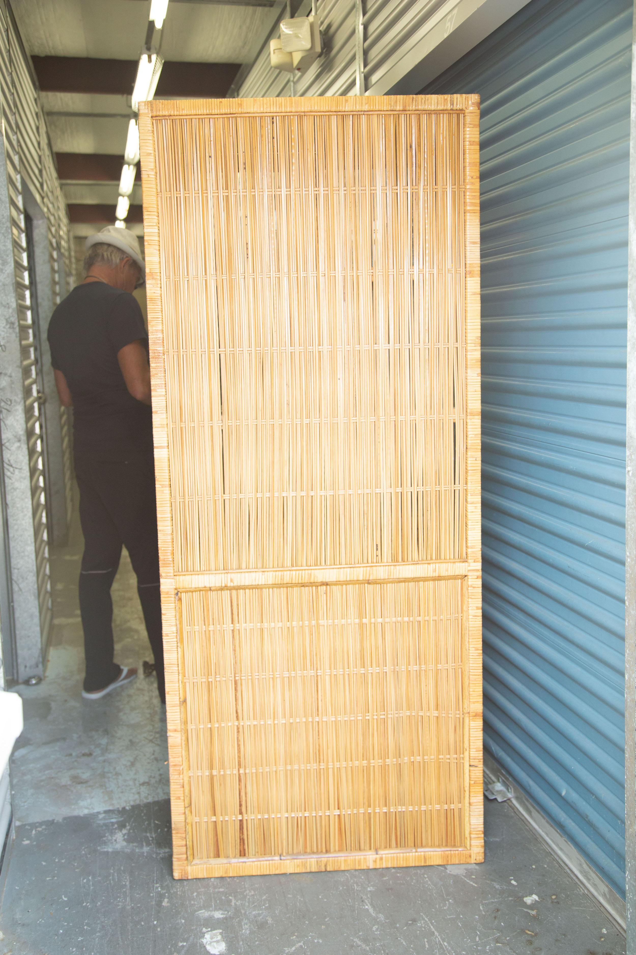 Schöne Vintage Rattan Étagère Vitrine 4
