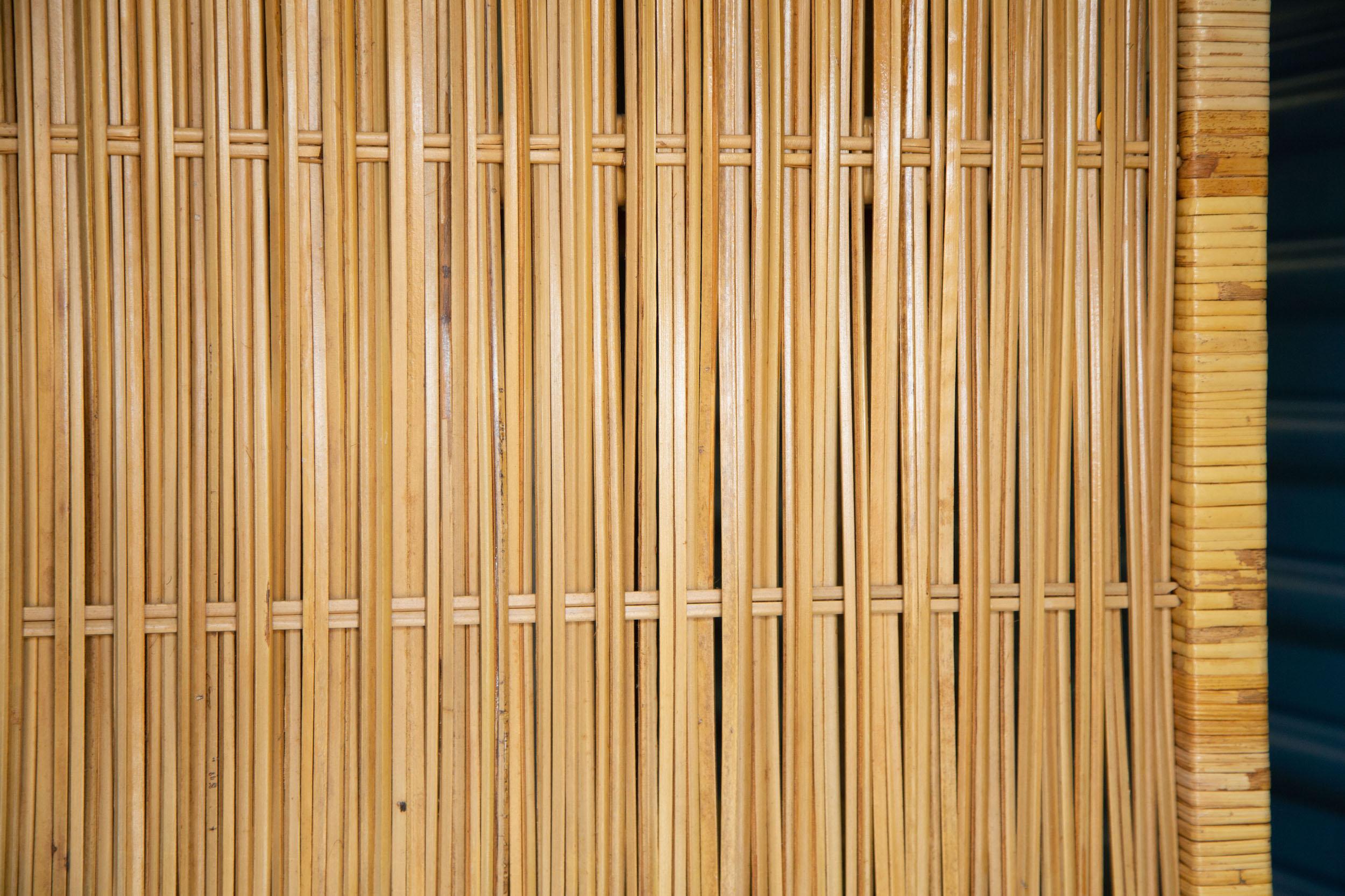 Schöne Vintage Rattan Étagère Vitrine 5
