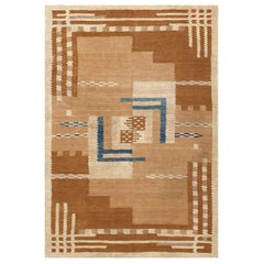 Kilim scandinave suédois vintage. 5 pieds 4 po. x 7 pieds 2 po.