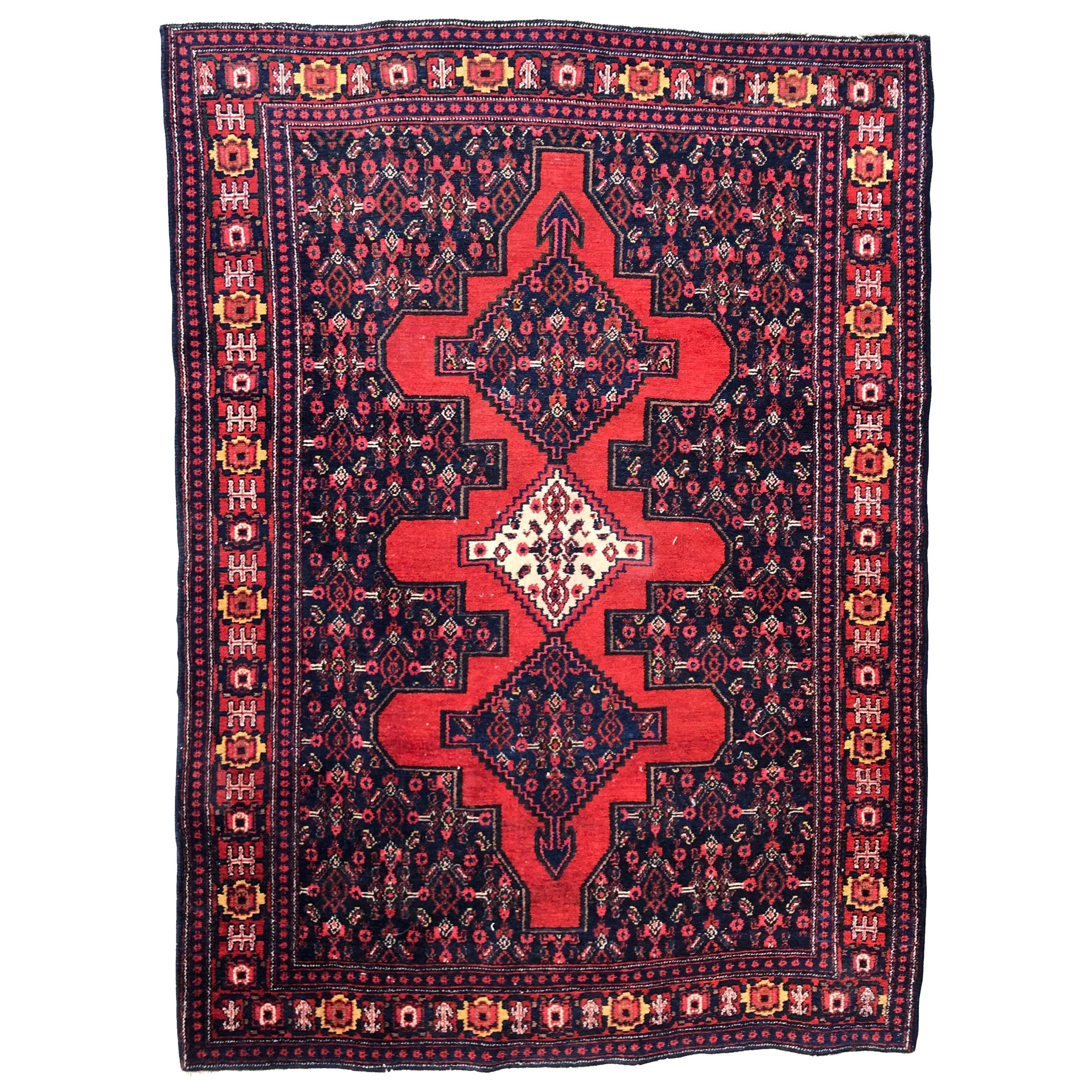 Magnifique tapis kurde vintage Senneh de Bobyrug