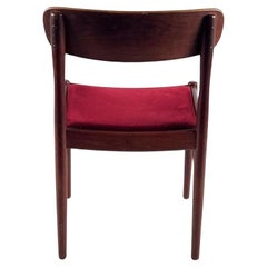 Schöner Vintage-Set aus 6 modernen dänischen Teakholz-Esszimmerstühlen mit Polsterung aus Teakholz