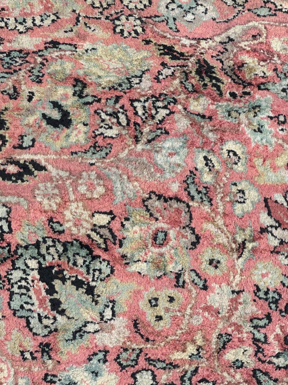 Beautiful Vintage Silk Kashmir Rug For Sale 9