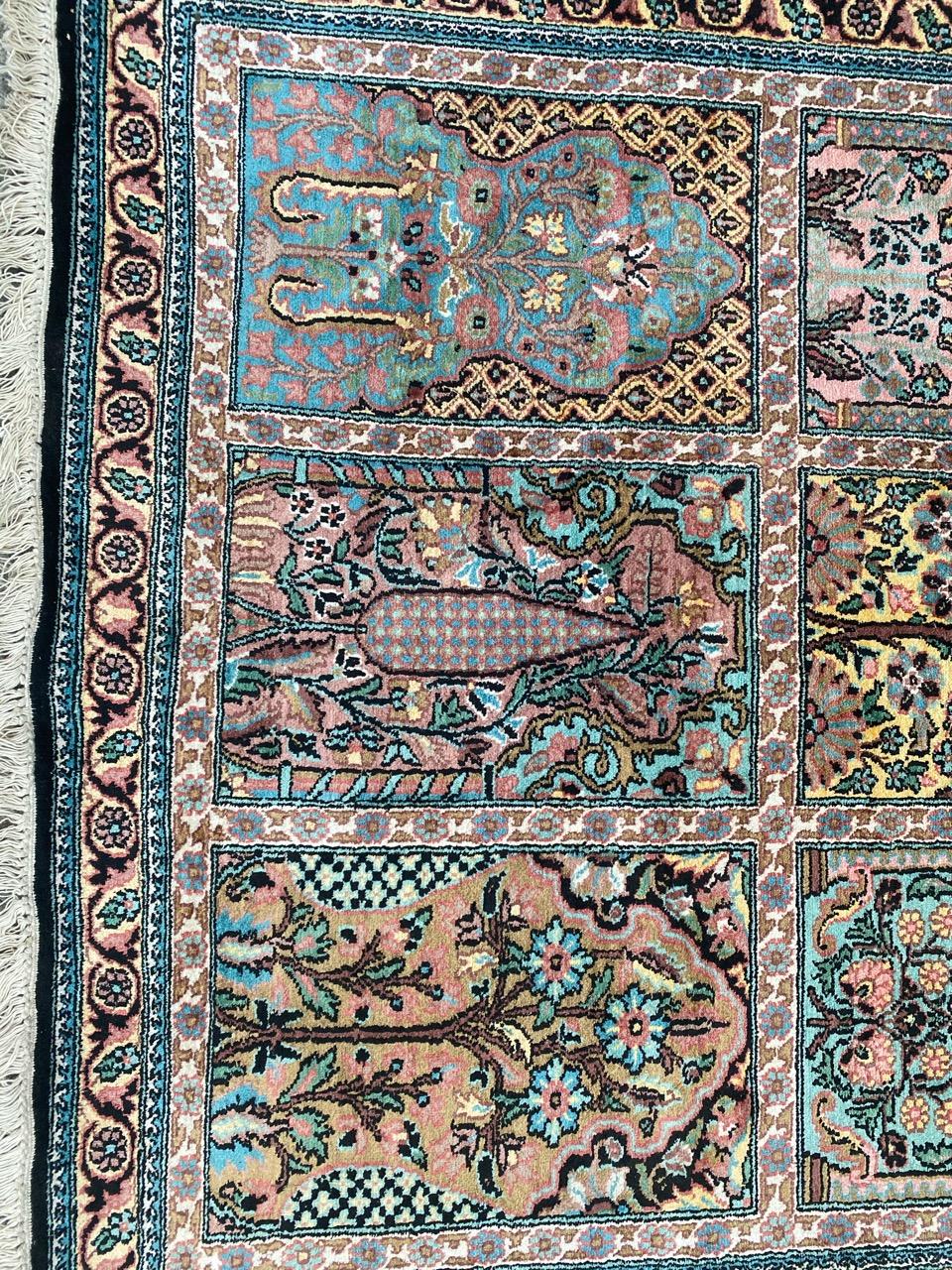 Tabriz Beautiful Vintage Silk Kashmir Rug