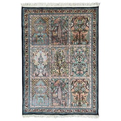 Beautiful Vintage Silk Kashmir Rug