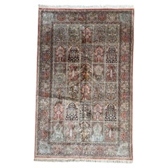 Beautiful Vintage Silk Kashmir Rug