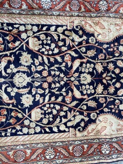 Bobyrug’s Beautiful Vintage Silk Sino Hereke Rug