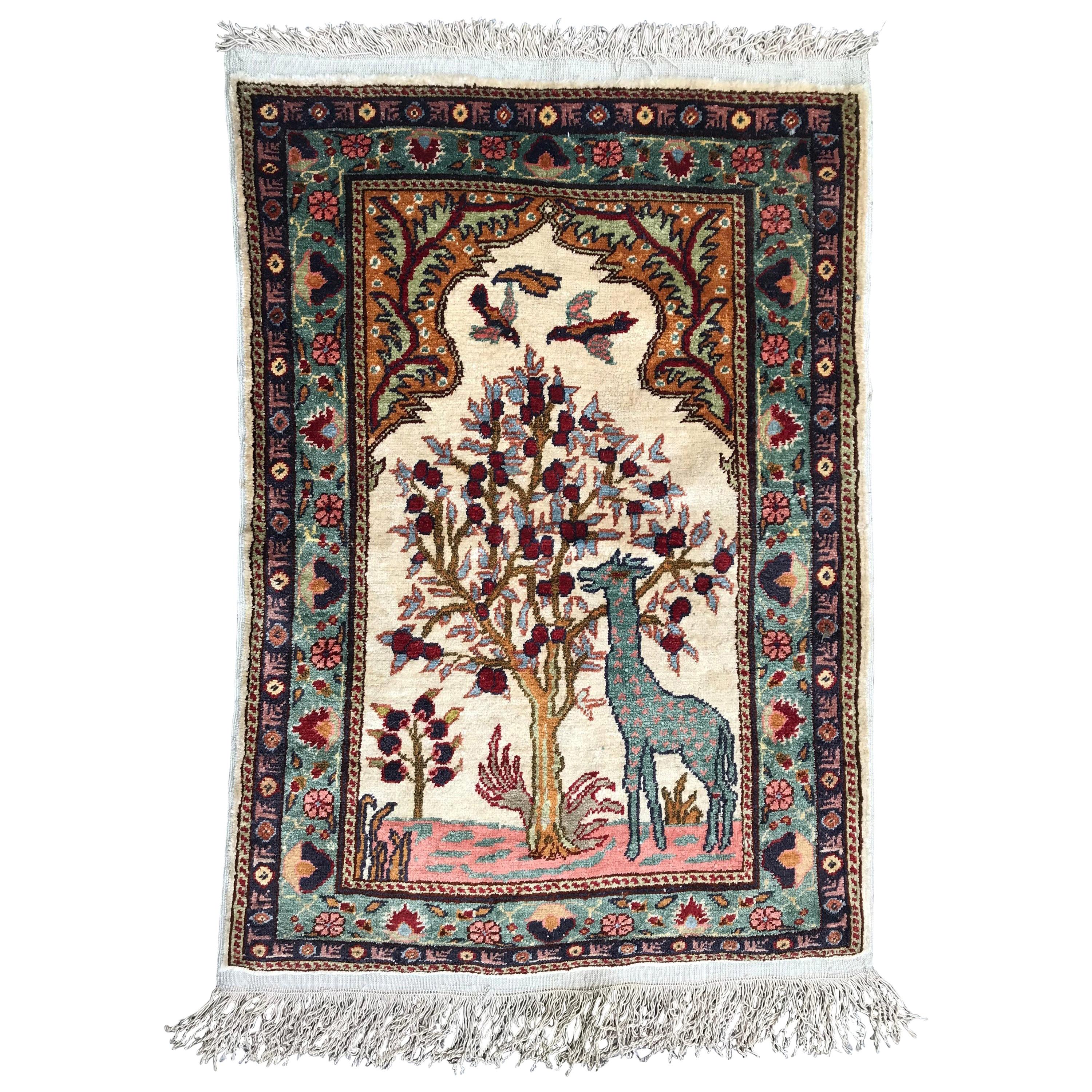 Beautiful Vintage Turkish Keysari Rug For Sale at 1stDibs