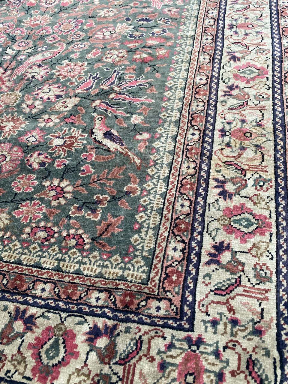 Beautiful Vintage Silk Turkish Kayseri Rug For Sale 6