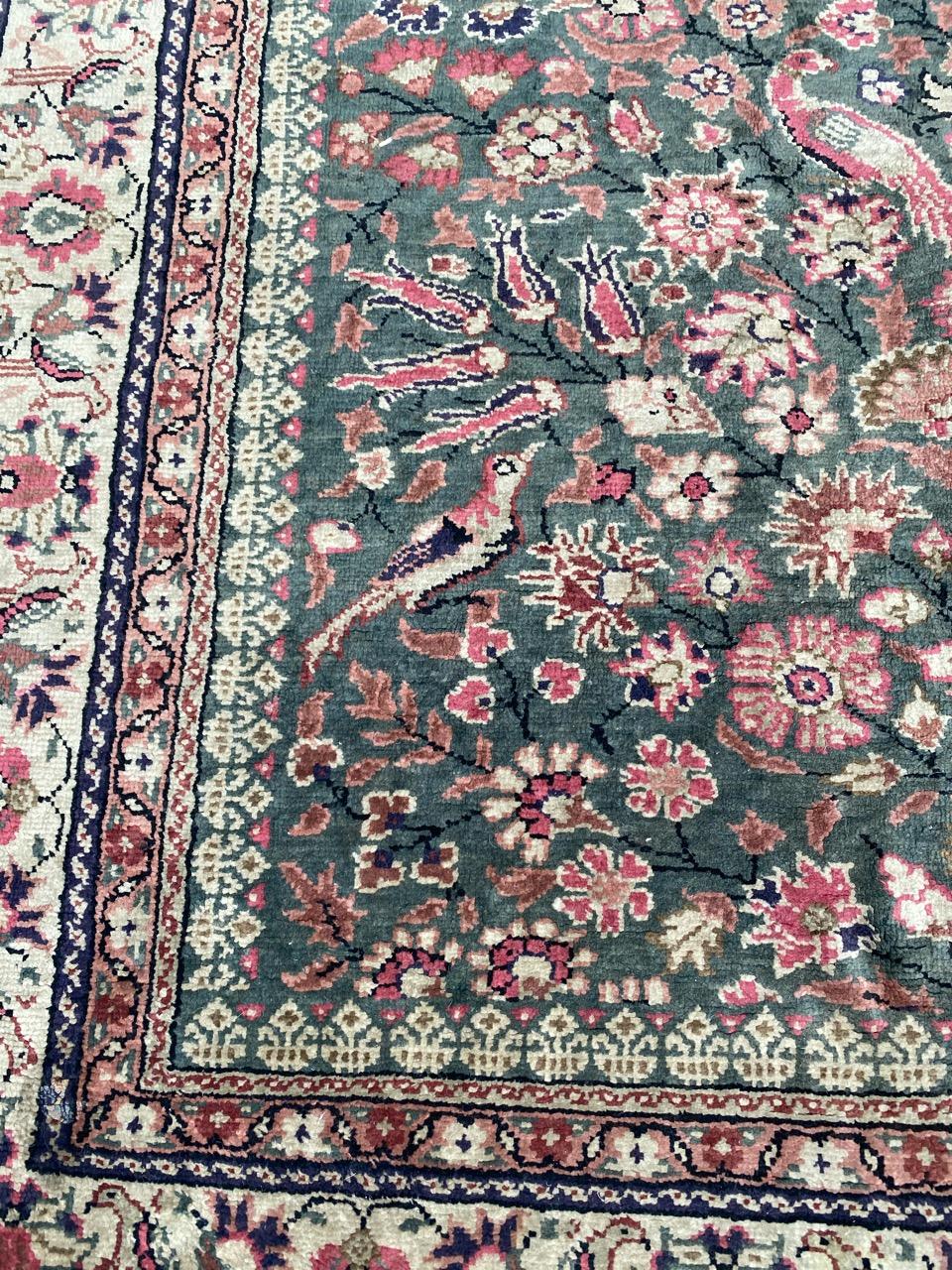 Beautiful Vintage Silk Turkish Kayseri Rug For Sale 10