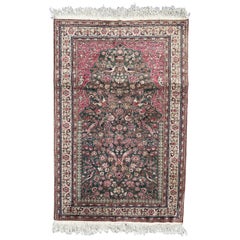 Beautiful Vintage Silk Turkish Kayseri Rug