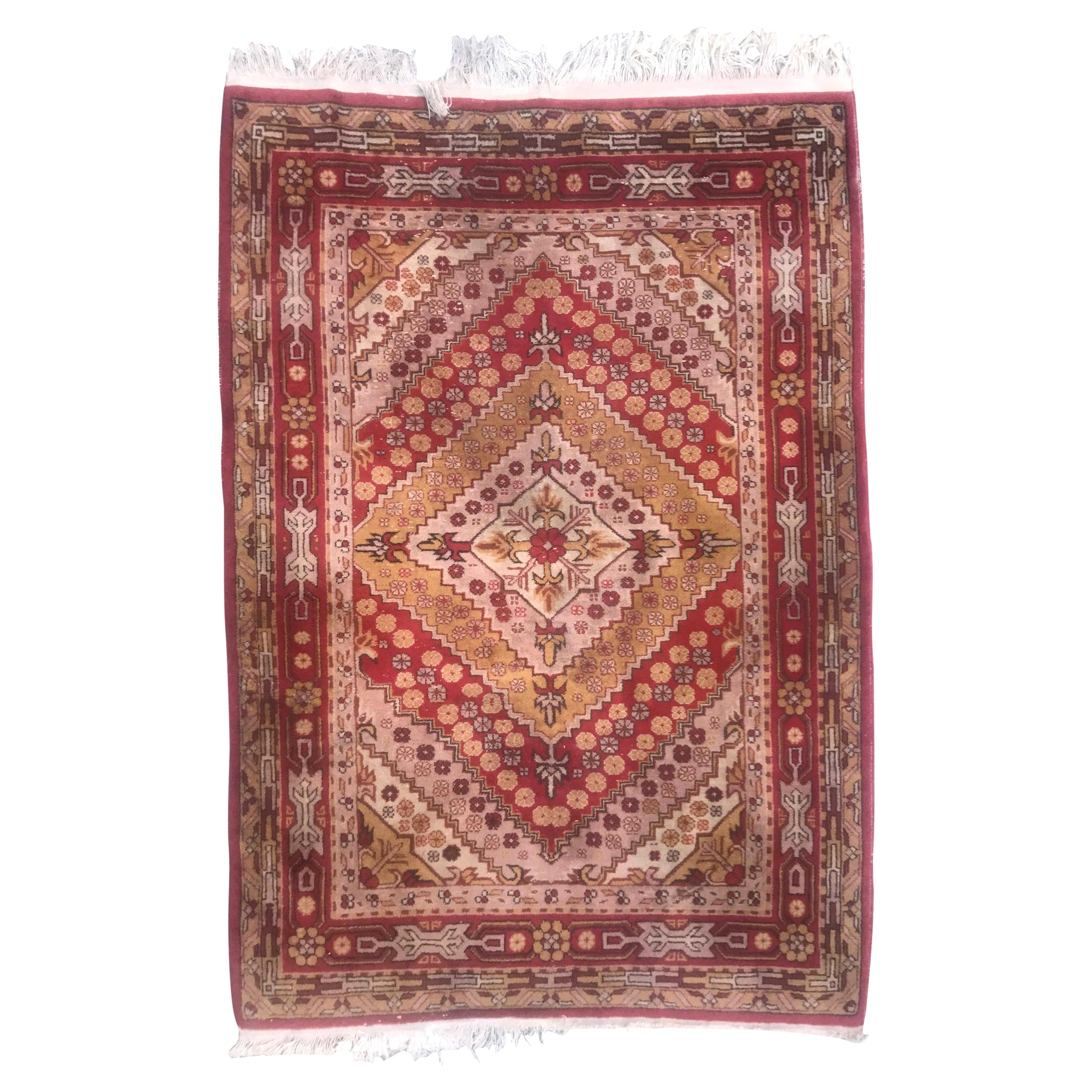 Magnifique tapis vintage Sinkiang Khotan de Bobyrug