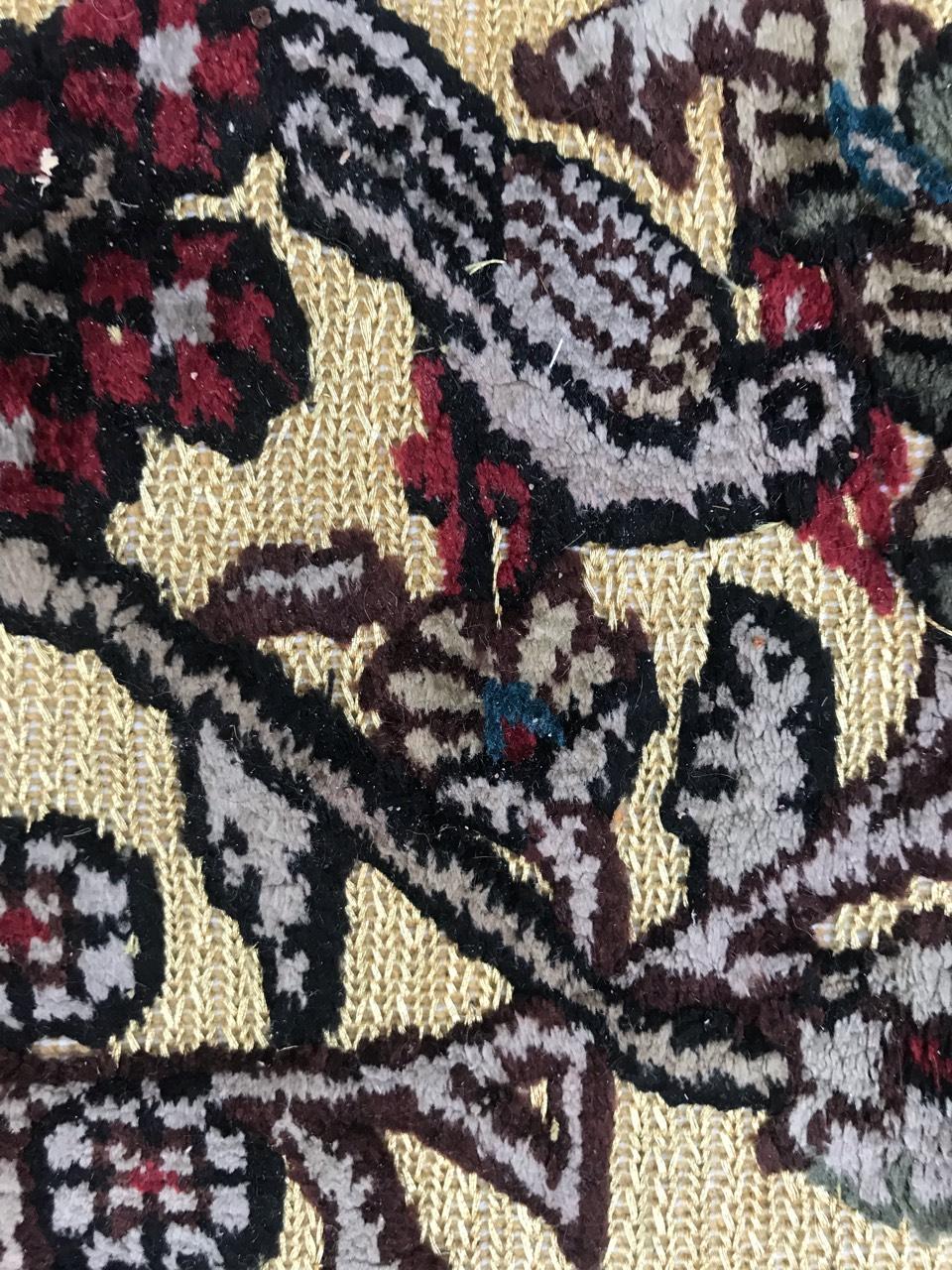 Magnifique tapis vintage Sino Hereke en soie et or en vente 2