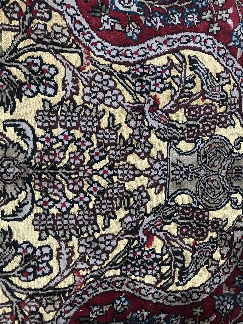Magnifique tapis vintage Sino Hereke en soie et or Bon état - En vente à Saint Ouen, FR